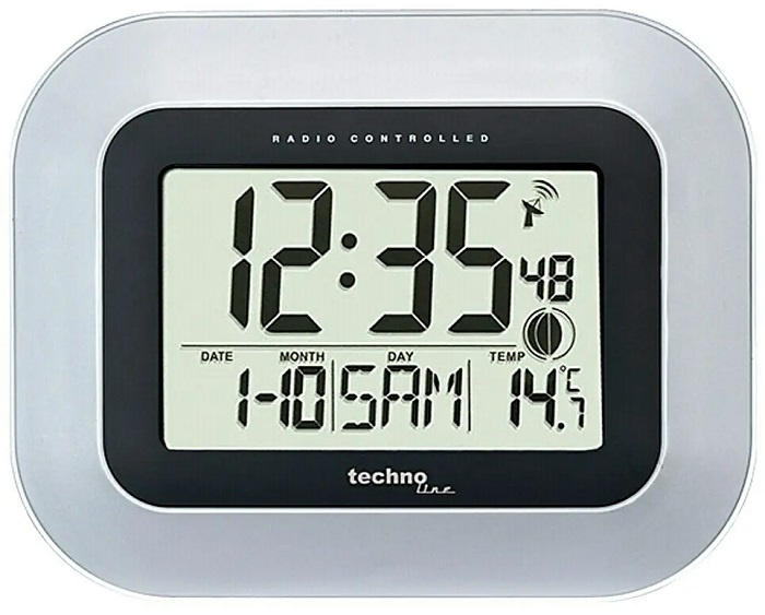 Stolní hodiny Technoline WS 8005 / 18 x 22,6 x 3 cm / stříbrná Varianta: ivi1