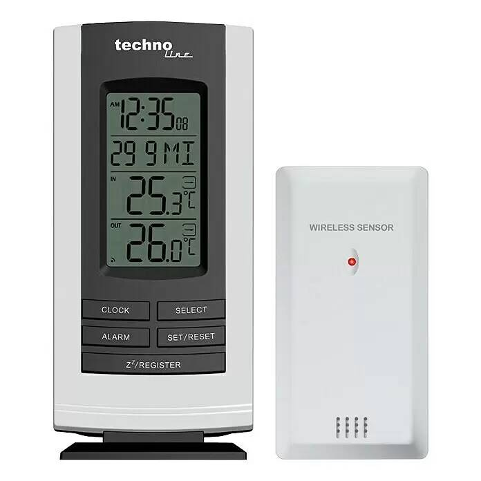 Meteorologická stanice Technoline  WS 9180 / dosah 30 m / na baterie / vnitřní i venkovní použití / bílá / černá Varianta: ivi1