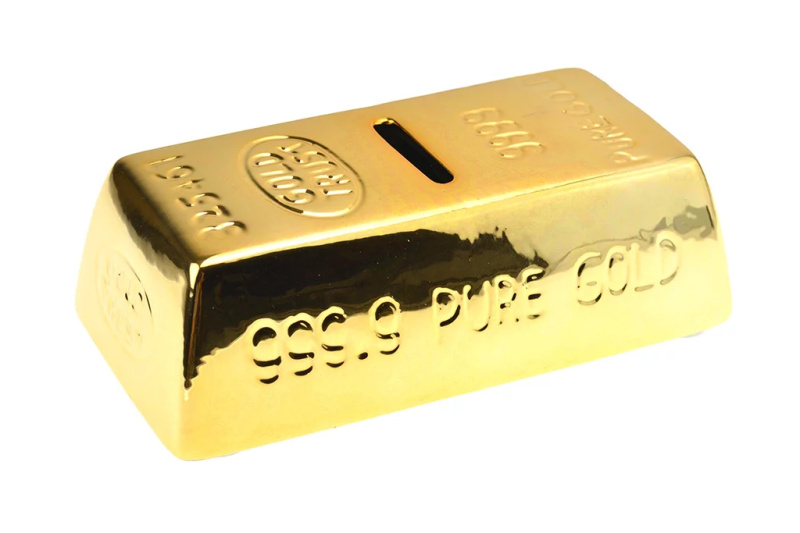 OUT OF THE BLUE KG Pokladnička zlatá cihlička