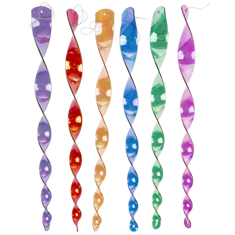 Sunny Garden Závěsná větrná spirála plastová různé barvy 40 x 3 cm, 1 ks