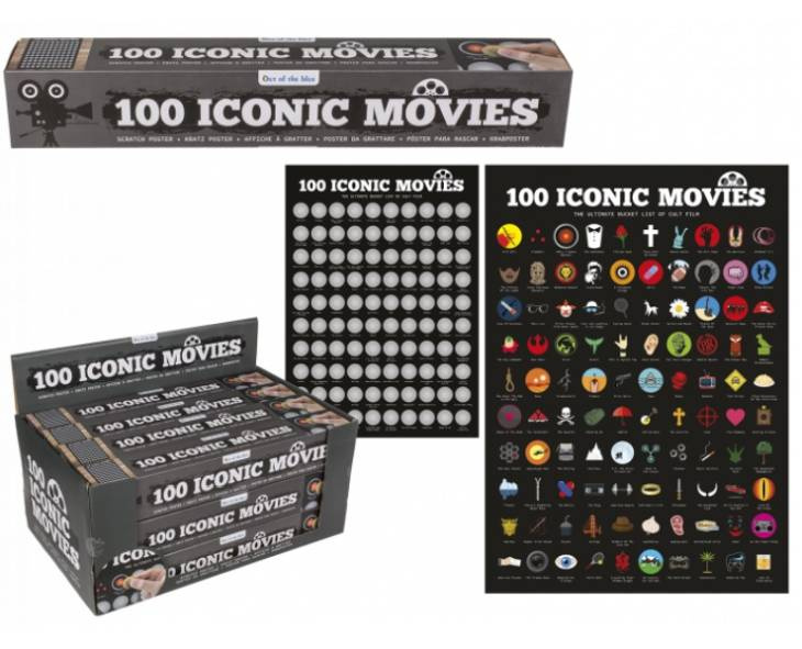 Stírací plakát 100 kultovních filmů