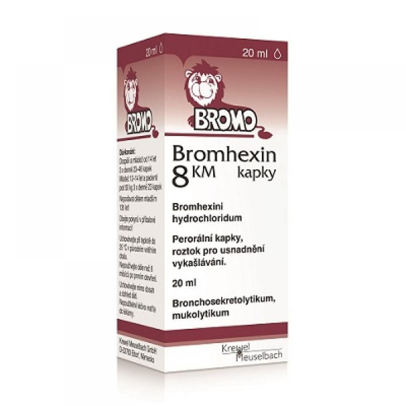 BROMHEXIN KM 8MG/ML Perorální kapky, roztok 1X20ML