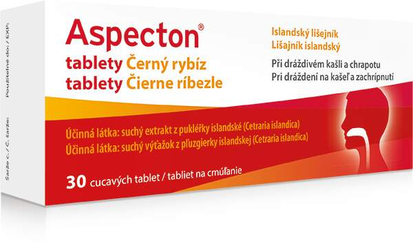 SENIMED Aspecton tablety na kašel černý rybíz 30 ks