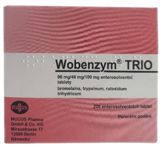 WOBENZYM TRIO 90MG/48MG/100MG TBL ENT 200 III
