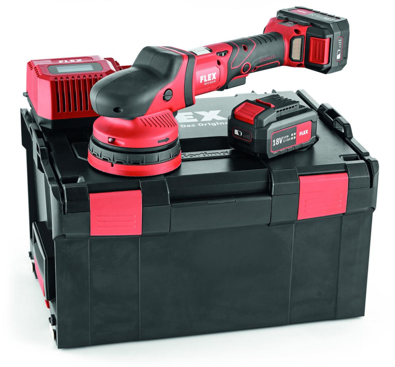 FLEX | Aku-excentrická leštička s nuceným pohonem XCE 8 125 18,0 V Velikost: XCE 8 125 18.0-EC/5.0 Set