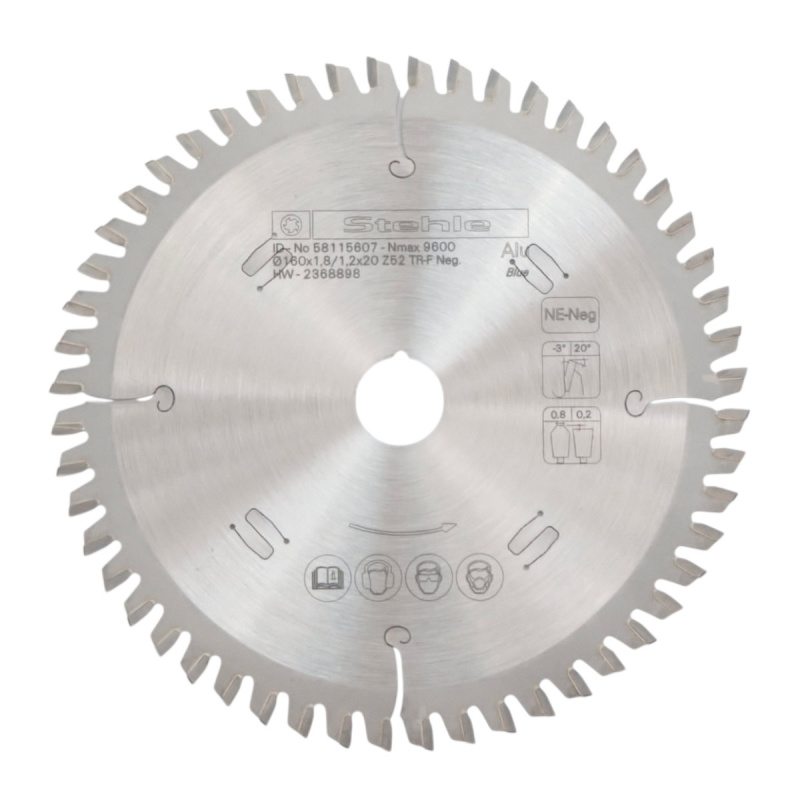 Stehle | Pilový kotouč na hliník ø160/20 mm Z52 TFZ/TCG