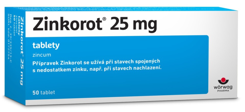 ZINKOROT 25 mg 50 tablet