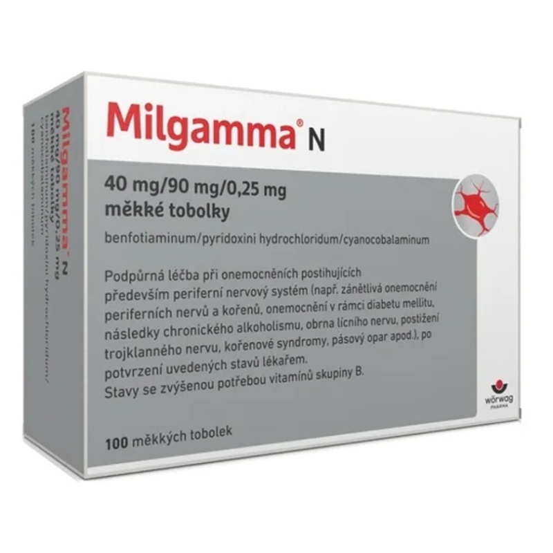 MILGAMMA N 40MG/90MG/0,25MG Měkká tobolka 100
