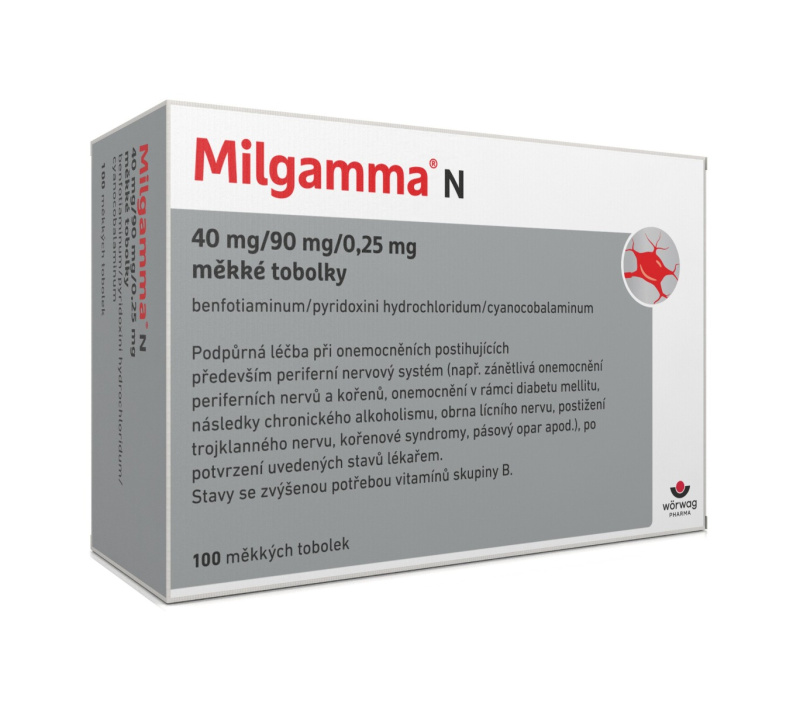 MILGAMMA N 40MG/90MG/0,25MG Měkká tobolka 100
