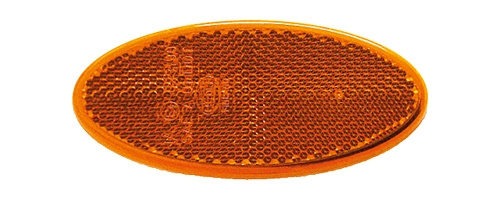 Samolepící oválná odrazka - oranžová
