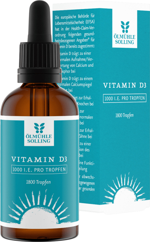Ölmühle Solling Vitamín D3 kapky 1000 IU