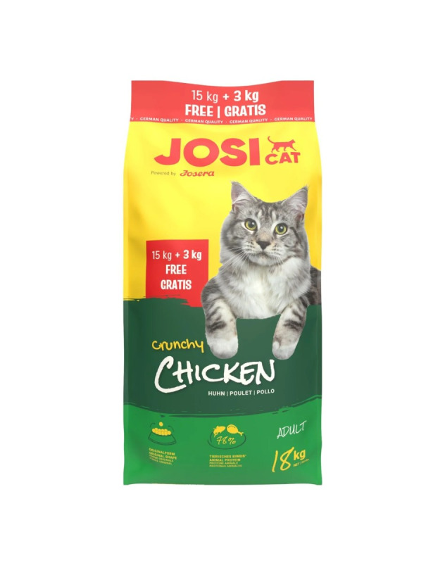 JOSIcat Crunchy Poultry - 15 + 3kg GRATIS