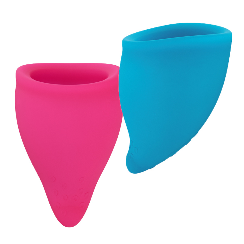 Fun Cup Menstruační kalíšek barva modrá a růžová velikost A 2 ks