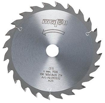 Mafell - pilový kotouč HM 160 x 1,2/1,8 x 20 Z 24 WZ