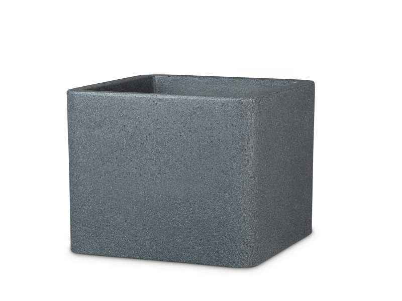 Scheurich Květináč Cube (Granit černá, Ø 30 cm)