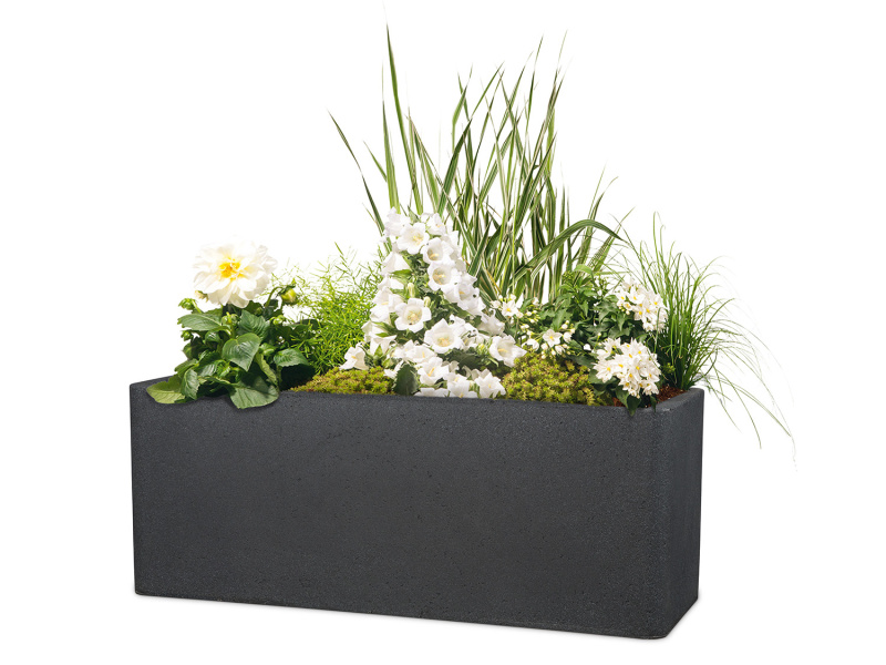 Scheurich Květináč Cube Box (Granit černá, Länge 60 cm)