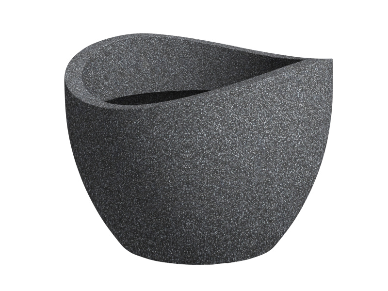 Scheurich Květináč Wave Globe (Black Granit, Ø 60 cm x 45 cm)