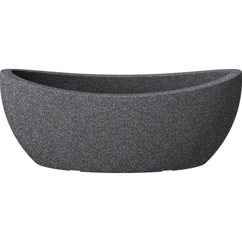Scheurich Žardinka Wave Globe Oval Black Granit 58 x 24 x 23 cm
