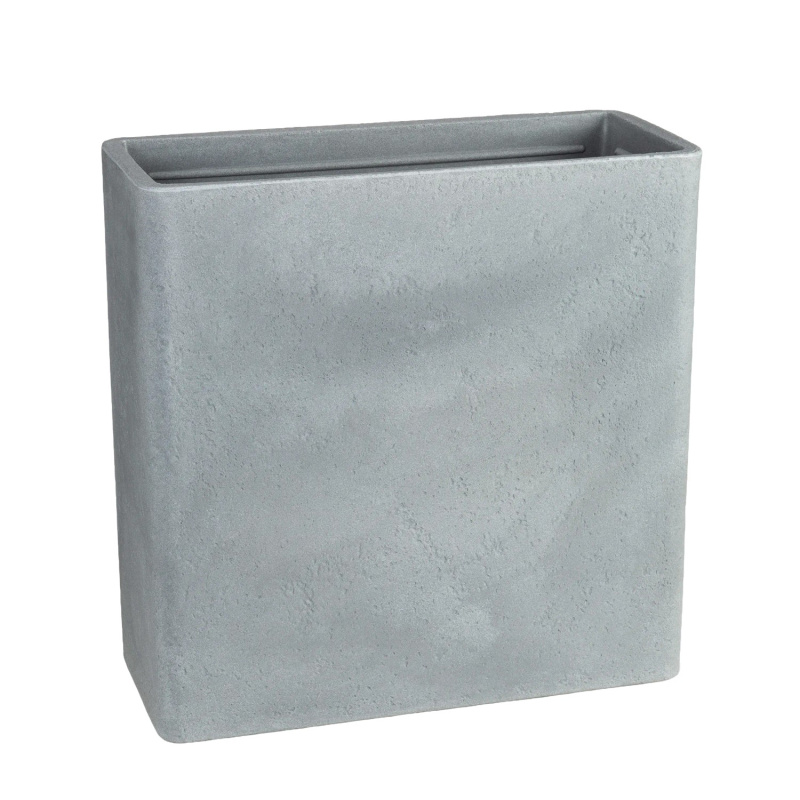 Scheurich Hranatý květináč C-Cube 455 Stony Grey 58,5 x 24,5 x 58,5 cm
