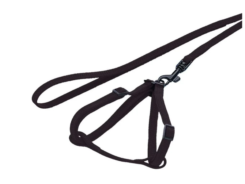 Nobby černý postroj s vodítkem pro fretku