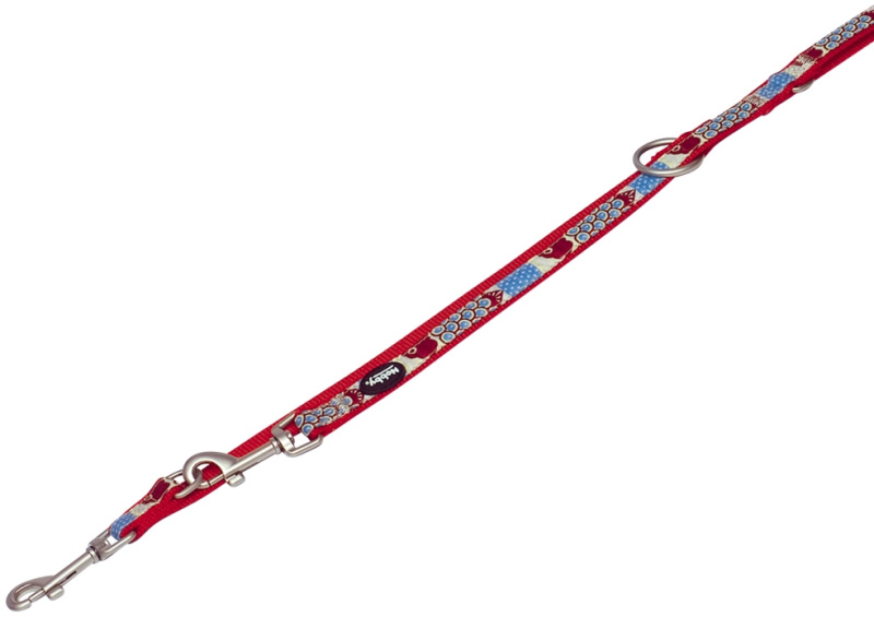 Nobby STYLE vodítko přepínací červené nylon M-L 2m 20mm