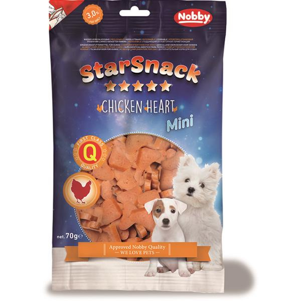 Nobby StarSnack Mini Soft Chicken Heart kuřecí pamlsky pro psy 70g