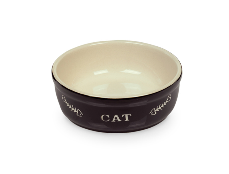 Nobby Cat keramická miska 13,5 cm černá