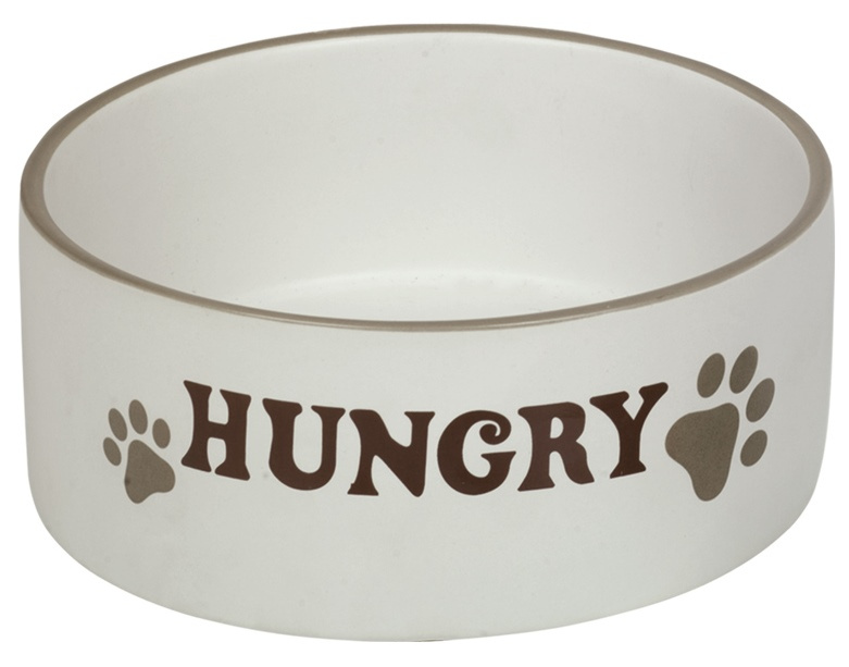 Nobby HUNGRY keramická matná miska krémová 18x7cm