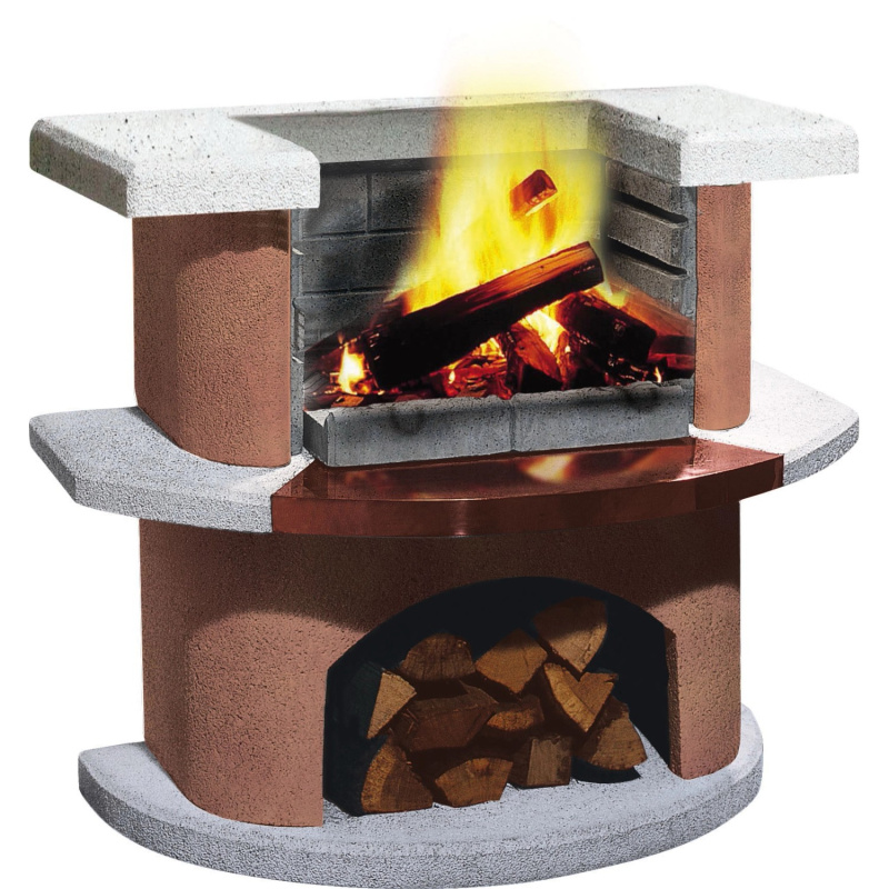 Buschbeck Zahradní grilovací bar Bologna, bílá/terakota, 110 x 65 x 93 cm