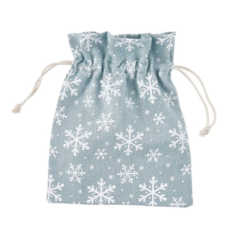 Butlers Pack-A-Bag taštička se sněhovými vločkami modrá (14×18 cm)