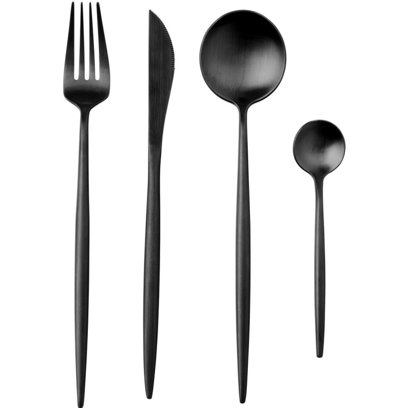 Butlers Stiletto Příbory set matné – černé