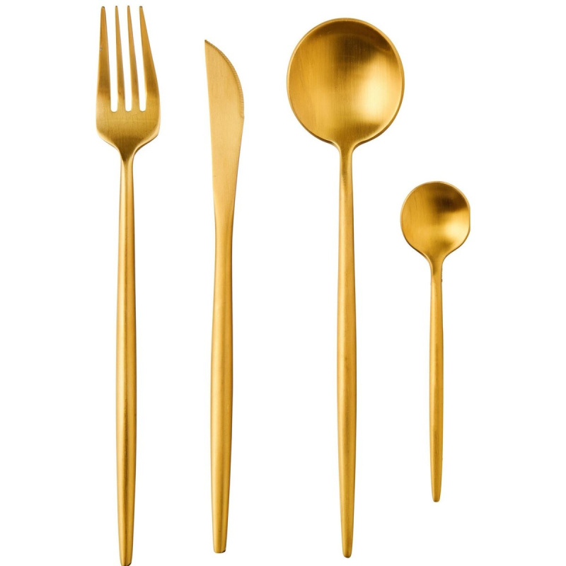 Butlers Stiletto Příbory set matné – zlaté