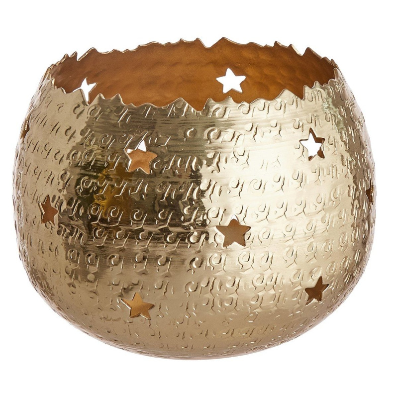 Butlers Starry Sky Svícen na čajovou svíčku zlatý (⌀12 cm)