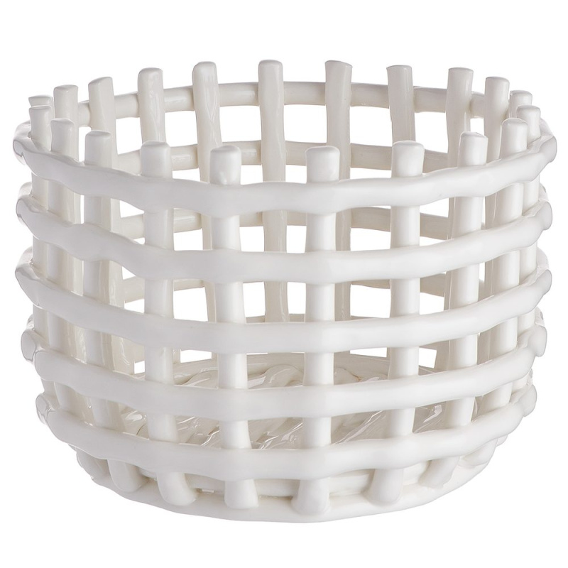 CRAFT Keramický košík 16 cm - krémová
