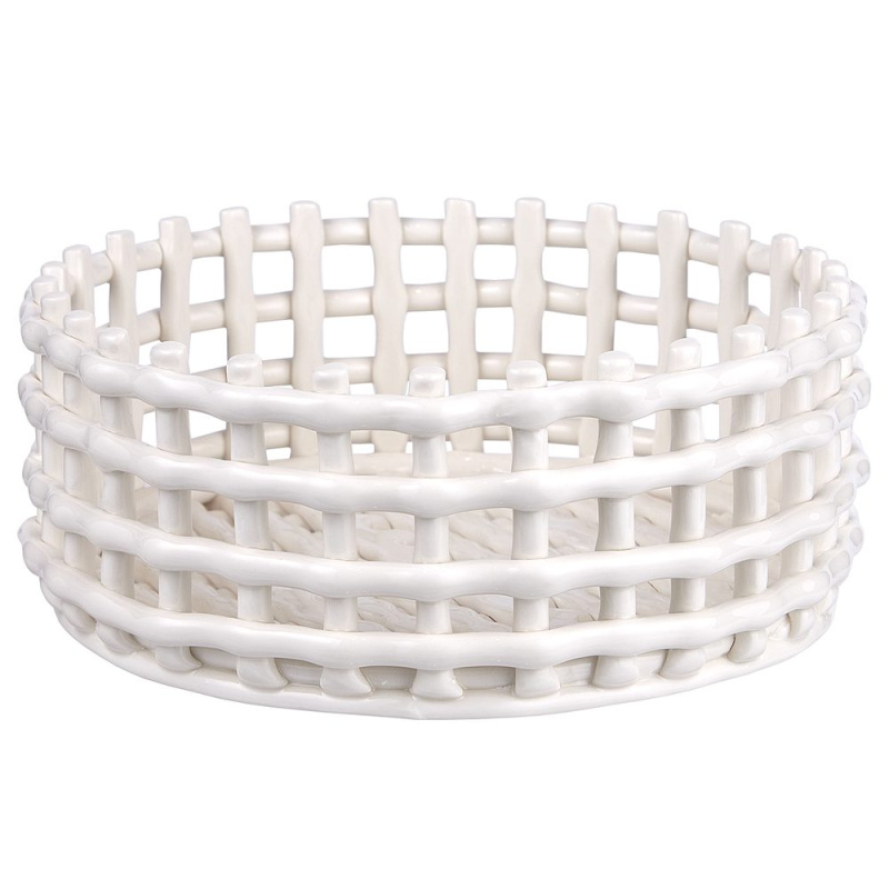 CRAFT Keramický košík 21 cm - bílá