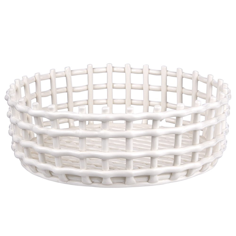 CRAFT Keramický košík 28 cm - bílá