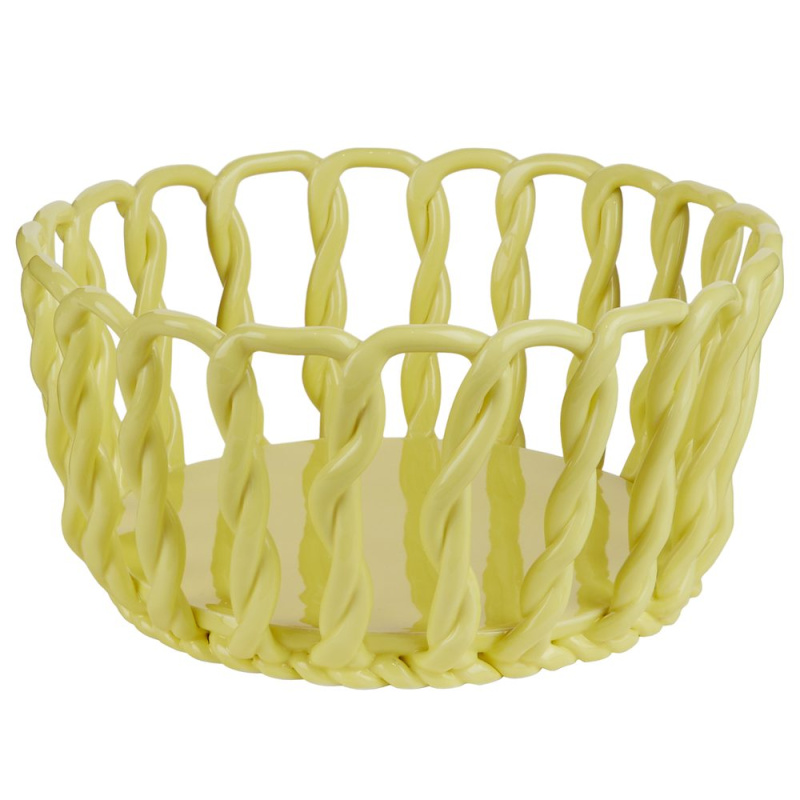 CRAFT Keramický košík 25 cm - žlutá