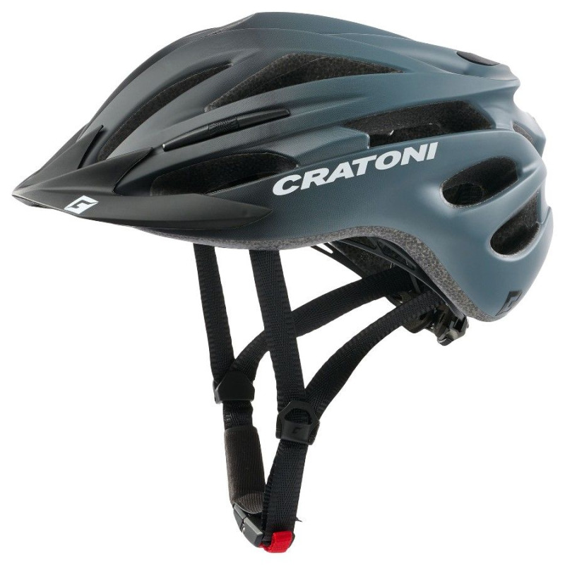 Cratoni Pacer JR, cyklistická helma, matná černá/šedá
