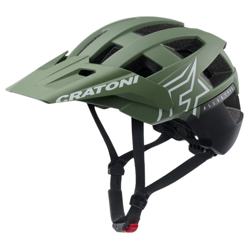 Cratoni Allset Pro, cyklistická helma, matná černá/zelená