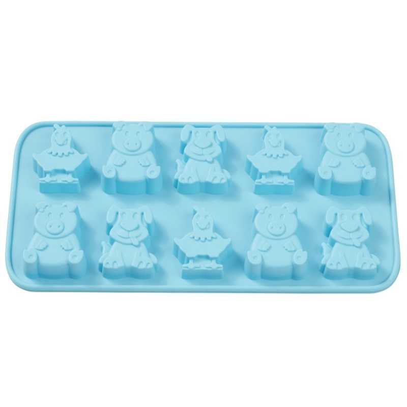 Silikonová forma na odlévání - zvířátka ze statku