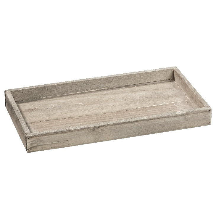 Dřevěný podnos 30x16x3cm hnědo šedý