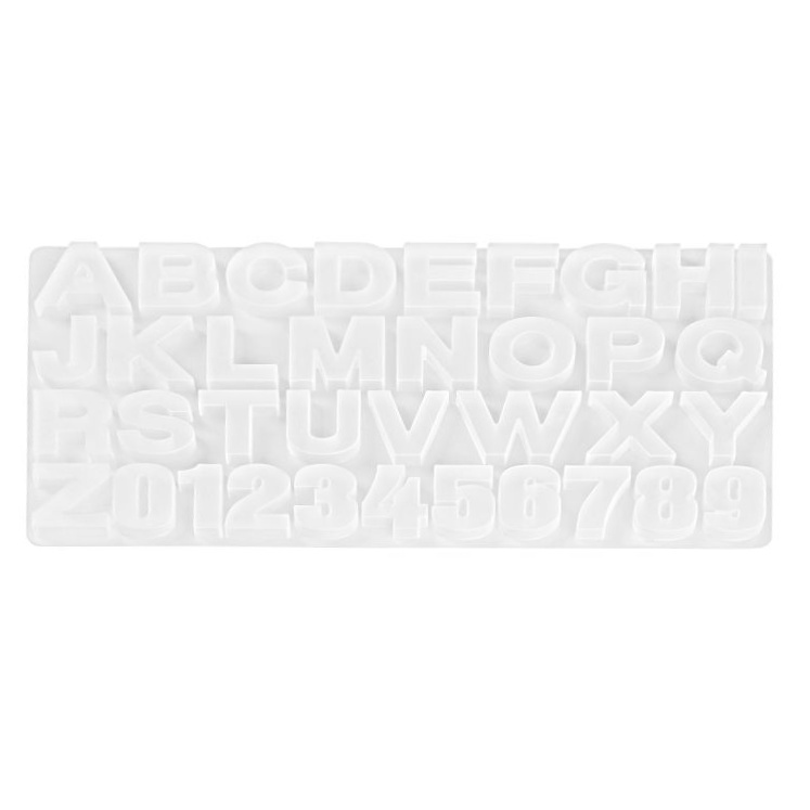 Silikonová forma na odlévání - Písmena a čísla