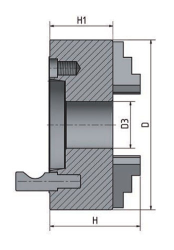OPTIMUM 3-čelisťové sklíčidlo s centrickým upínáním o 250 mm Camlock 6
