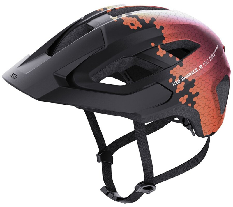 přilba KED Embrace Jr. S/M Black Maroon Red Matt 52-58 cm Barva: Černá, Velikost: S/M