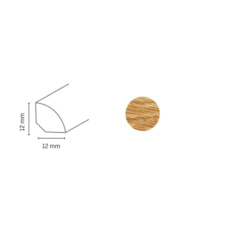 Döllken Profiles Lišta VS 12 PVC pro laminát, 2171 tmavý dub, 12 x 12 x 2500 mm