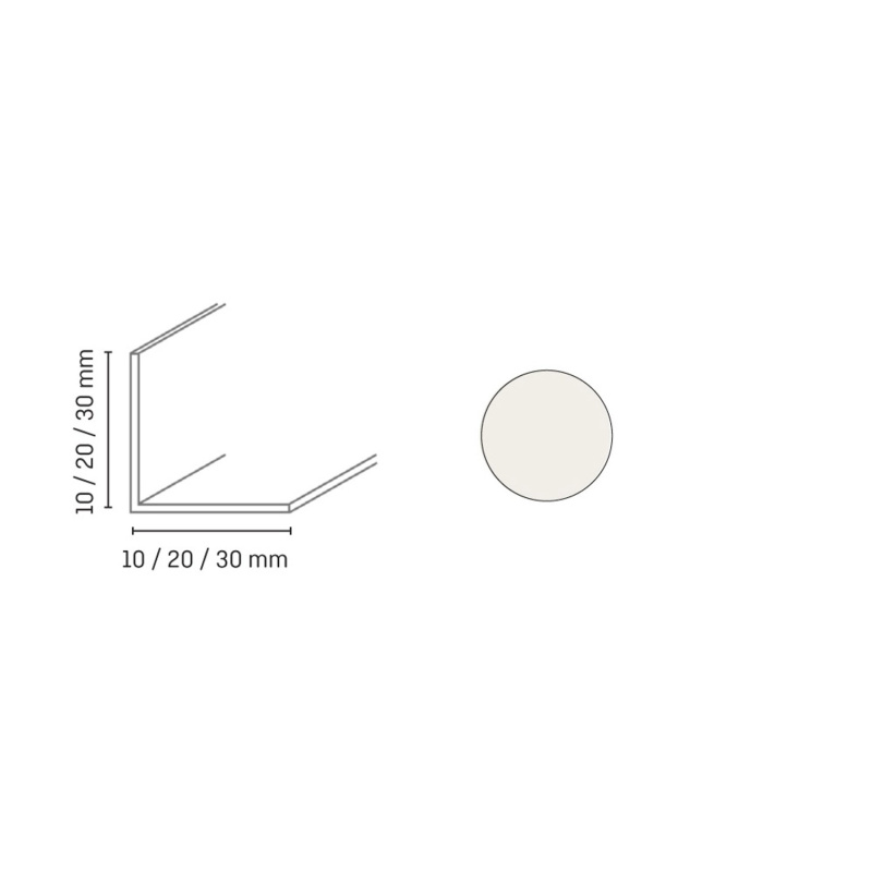 Döllken Profiles Ochrana rohu stěny WL 20/20 1137 bílá, 20 x 20 x 2750 mm