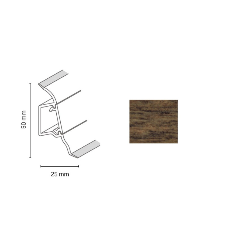 Döllken Profiles Lišta SLK 50 2103 panga-panga 50 x 25 x 2500 mm