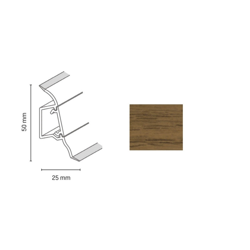 Döllken Profiles Lišta SLK 50 2121 dub maranello 50 x 25 x 2500 mm