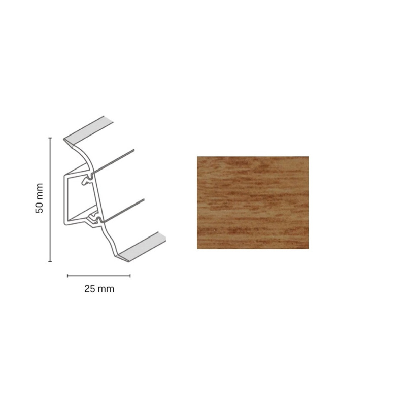 Döllken Profiles Lišta SLK 50 2123 dub roma 50 x 25 x 2500 mm
