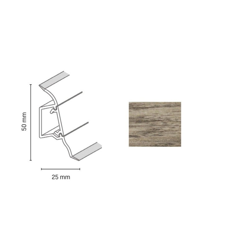 Döllken Profiles Lišta SLK 50 2144 borovice abružská 50 x 25 x 2500 mm